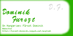 dominik furszt business card