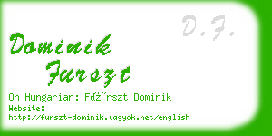 dominik furszt business card